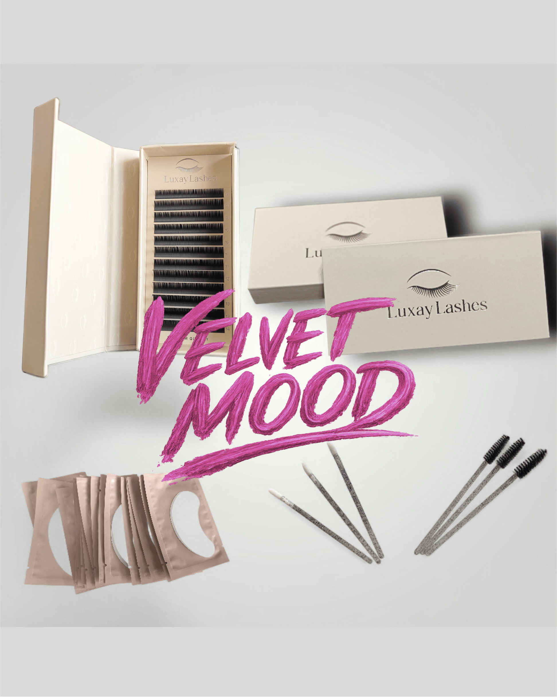 Zestaw do przedłużania rzęs LuxayLashes VELVET MOOD